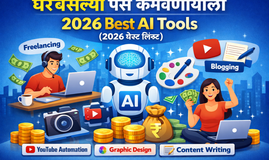 घरबसल्या पैसे कमवा 2026 | Best AI Tools in Marathi for Online Income