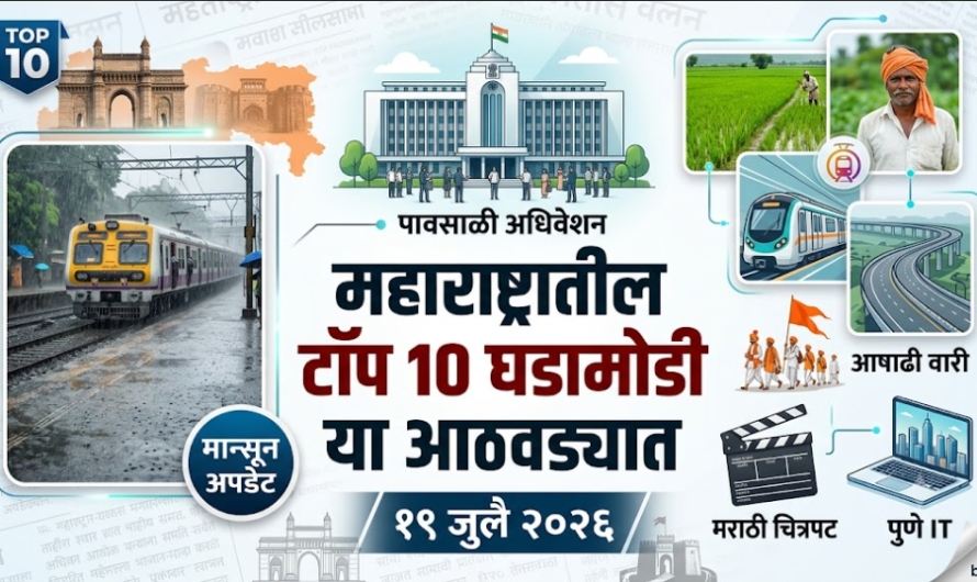 महाराष्ट्रातील टॉप 10 घडामोडी या आठवड्यात | Latest Maharashtra News 2026