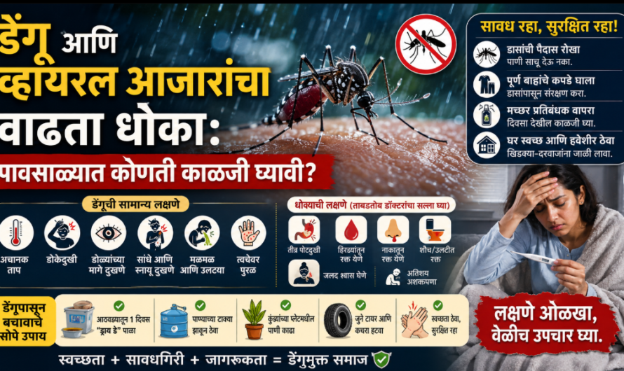डेंग्यू आणि व्हायरल आजारांपासून बचाव: पावसाळ्यात घ्या ही काळजी